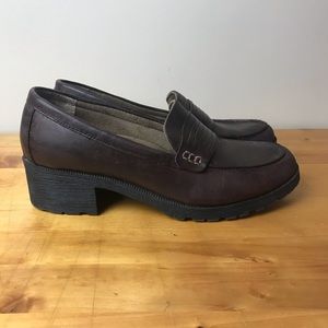 Eastland Loafer Chunky Soles Dark Brown Slip On